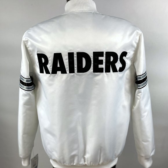 LAS VEGAS RAIDERS Starter WHITE Jacket M L XL 2X - Picture 5 of 9